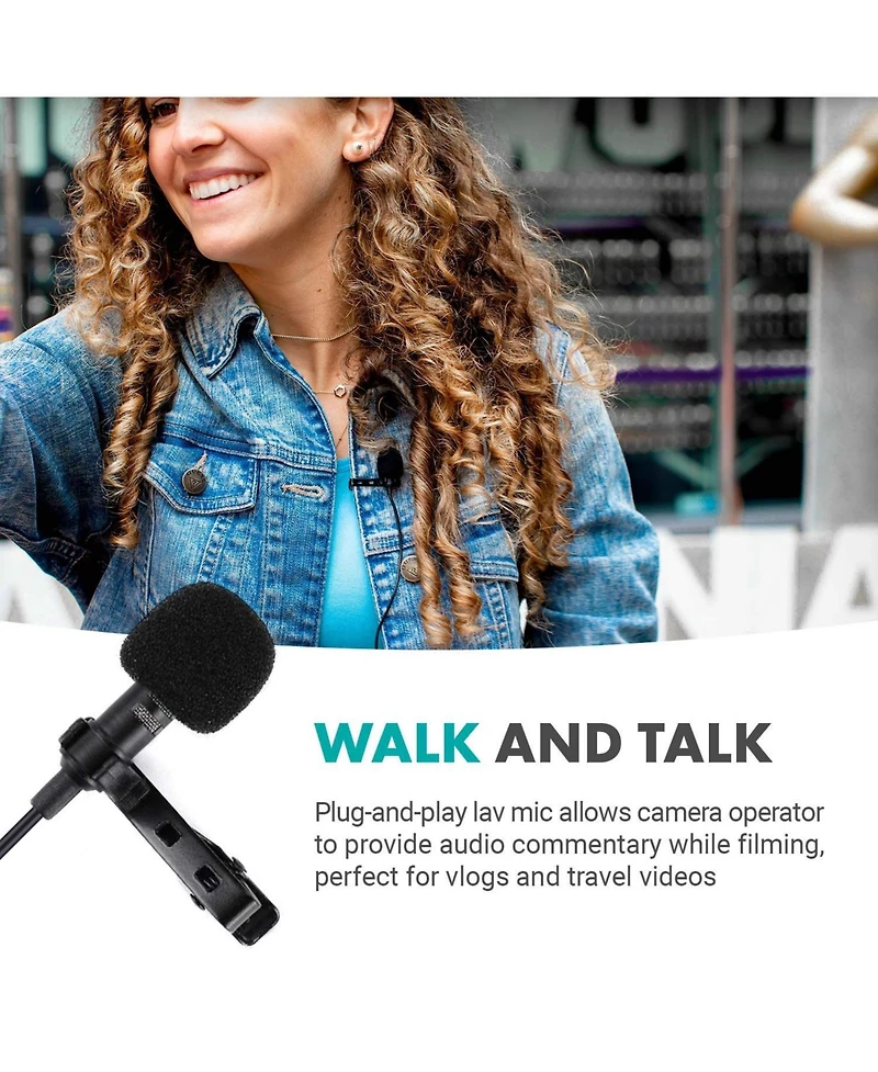 Movo DOM1 Lavalier Omnidirectional Condenser Microphone for Dji Osmo Handheld 4K Camera