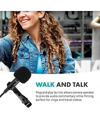 Movo DOM1 Lavalier Omnidirectional Condenser Microphone for Dji Osmo Handheld 4K Camera