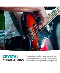 Movo Wga-1 6.35mm Guitar Cord to 3.5mm Extension Trs Male to Male Audio Cable