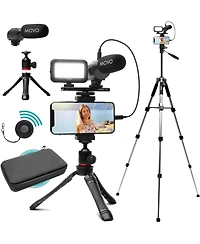 Movo iVlogger Vlogging Kit for iPhone with Fullsize Tripod