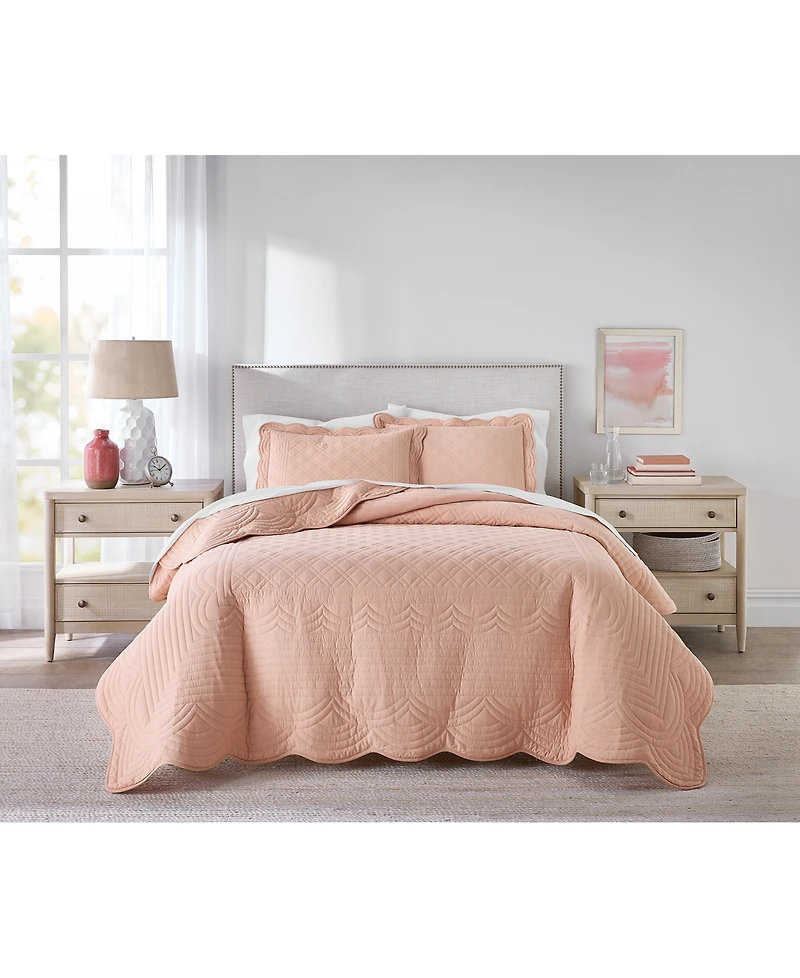 Charter Club Bailey Scallop 3-Pc. Quilt Set, King, Exclusively at Macy's