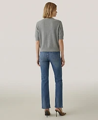 Naadam Women's Striped V-Neck Button-Front Cardigan