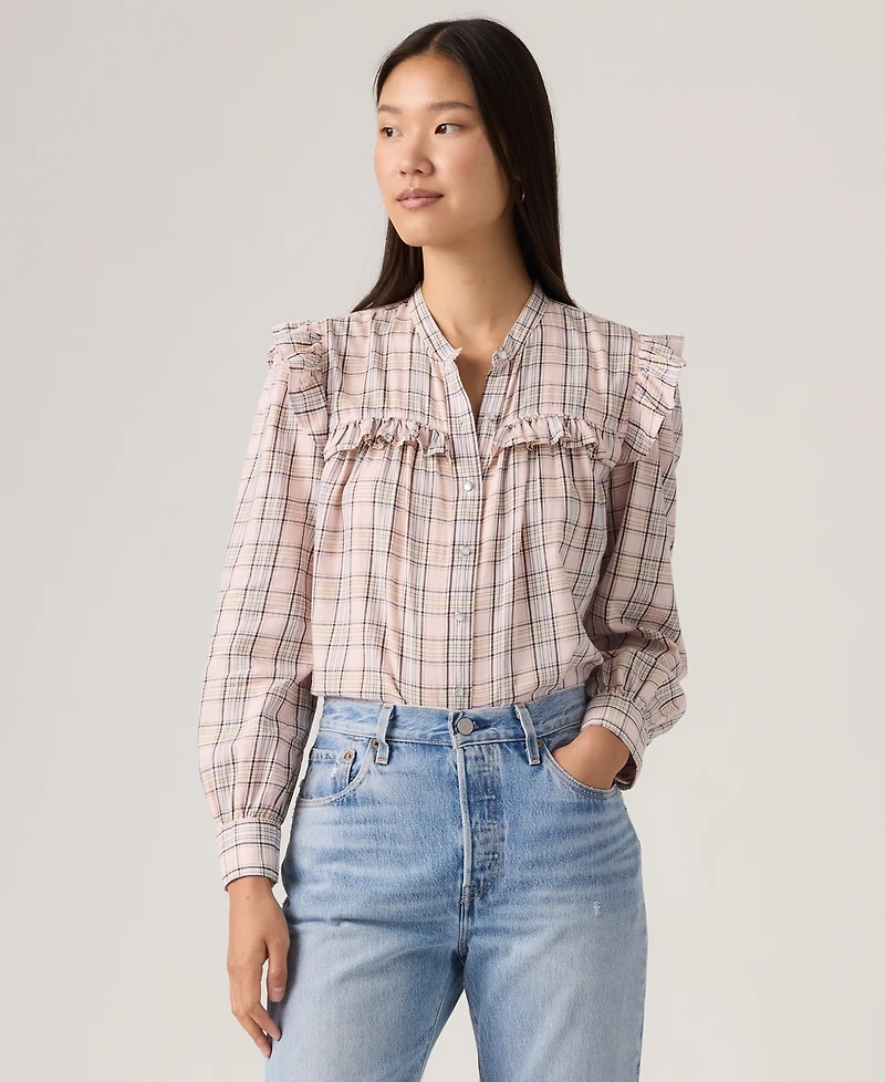 Levi's Juniors' Gianna Collared Neck Top