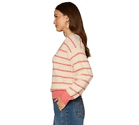 Democracy Women's Novelty Stitch Striped Sweater
