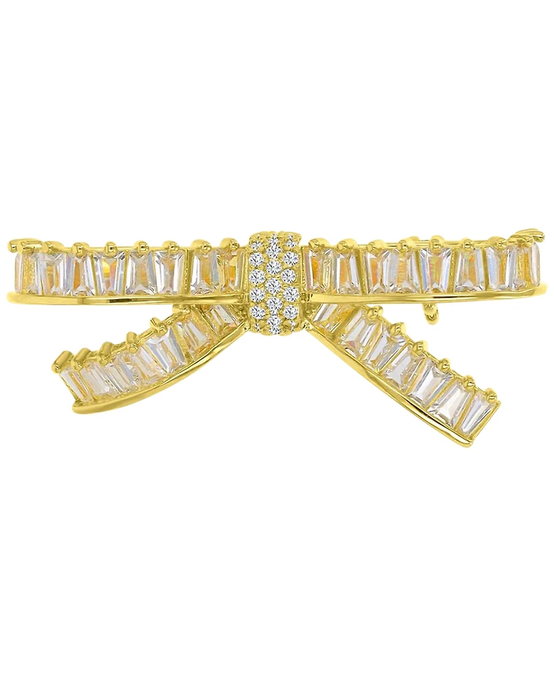 Macy's Cubic Zirconia Bow Knot Pin Brooch