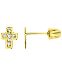 Macy's Micropave Cross Stud Earrings