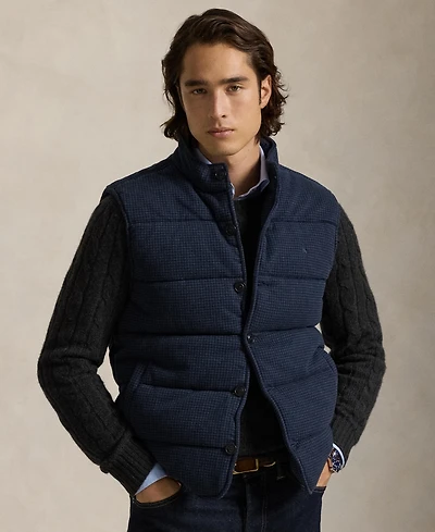 Polo Ralph Lauren Men's Herringbone Print Estate Mock-Neck Rib Vest