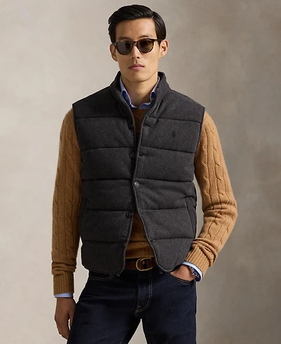 Polo Ralph Lauren Men's Herringbone Print Estate Mock-Neck Rib Vest