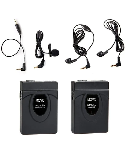 Movo WMIC50 2.4GHz Wireless Lavalier Microphone System for Cameras