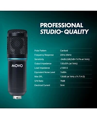 Movo PodPak Podcast Equipment Bundle with Microphone, Boom Arm, and Pop Filter
