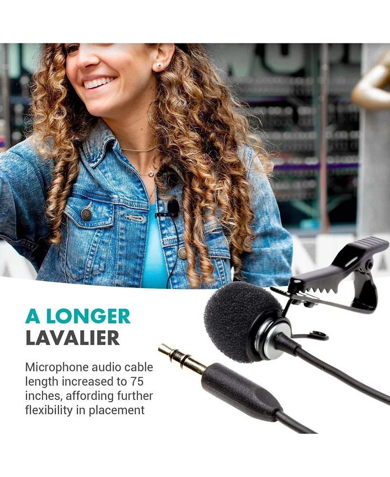 Movo Wmx-lav Lavalier Microphone for The Wmx-1, Wmx-7, Wmx-20 and Edge Wireless Systems