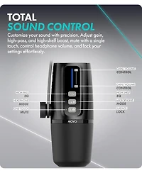 Movo UM6 Dynamic Podcast Microphone with Built-in GainCast Preamp