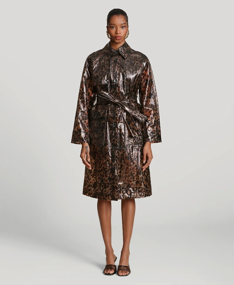 Avec Les Filles Women's Center Front Belted Trench Coat