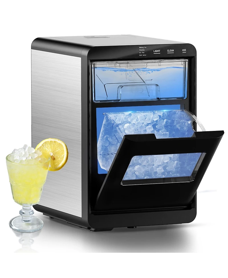 Euhomy 45-lb Per Day Nugget Ice Countertop Portable Ice Maker with 2lb Capacity and Auto-Cleaning