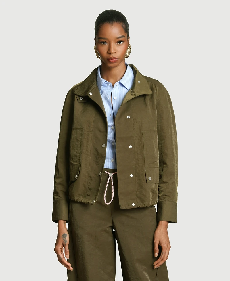 Avec Les Filles Women's Mock Neck Track Jacket