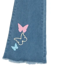 Rare Editions Girls' 7-16 Button Down Sweater with T-Shirt and Flare Pants, 3-Piece Set