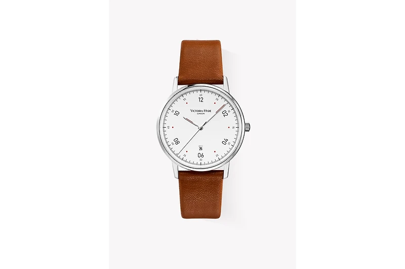 Victoria Hyde Men's Watch Apple Leather Strap Orton in Brown
