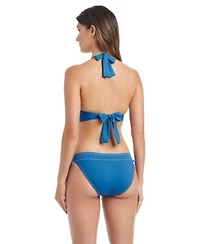 Draft Bleu By Rod Beattie Womens V Neck Bikini Top Full Coverage Hipster Bottoms