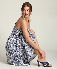 Avec Les Filles Women's Scoop Neck Midi Dress