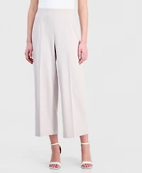 Anne Klein Women's High-Rise Cropped Wide-Leg Pants