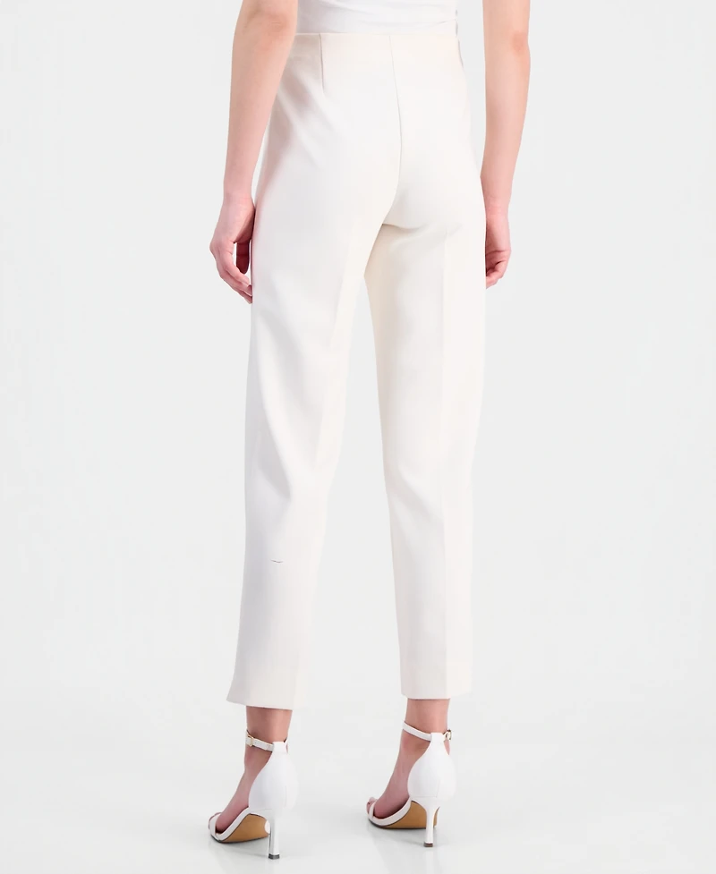 Anne Klein Women's Hollywood-Waist Straight Ankle Pants, Regular & Petite