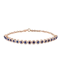 Lali Jewels Blue Sapphire (1.12 ct. t.w.) and Diamond (0.56 ct. t.w.) Bracelet in 14k Rose Gold