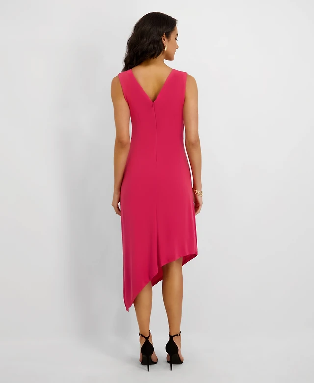 navy blue dress for baby girl ZW COLLECTION ASYMMETRIC MIDI DRESS - Bright red