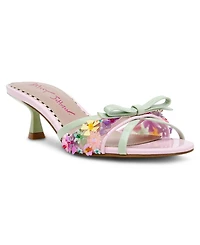 Betsey Johnson Women's Shirley Ditsy Floral Kitten Heel Sandals