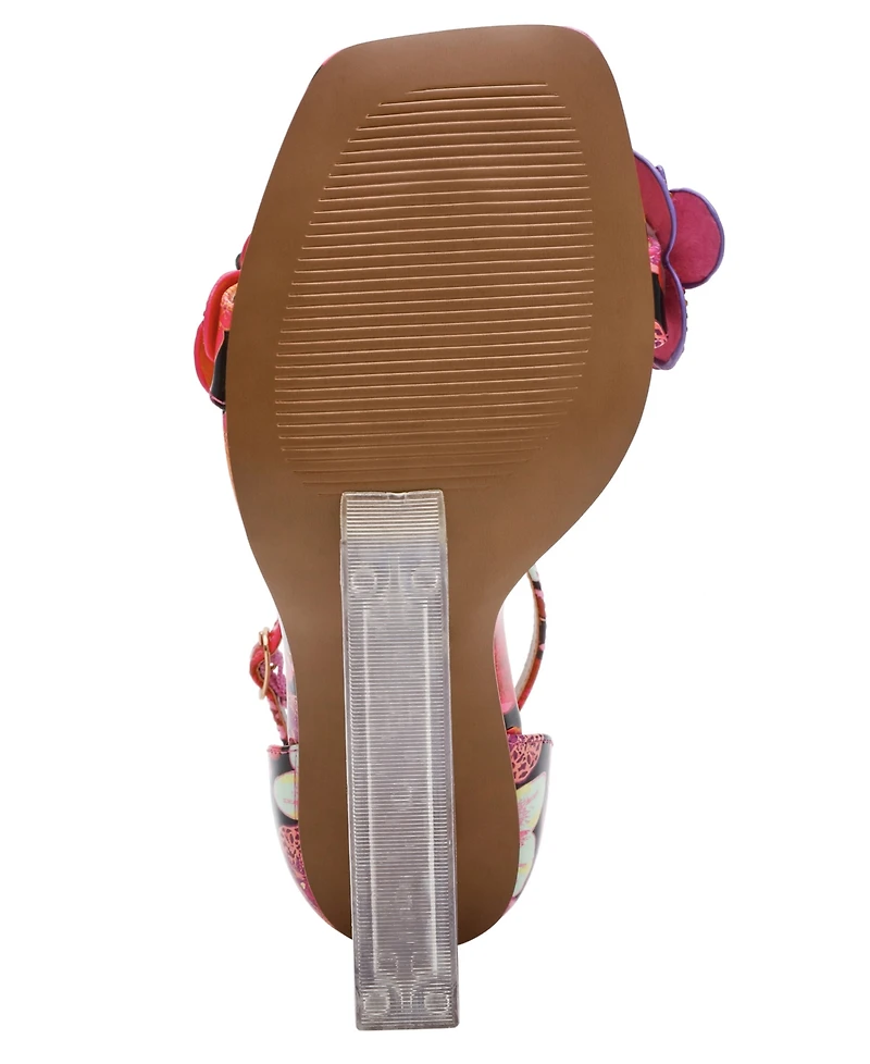 Betsey Johnson Women's Santino Floral Wedge Heel Sandals