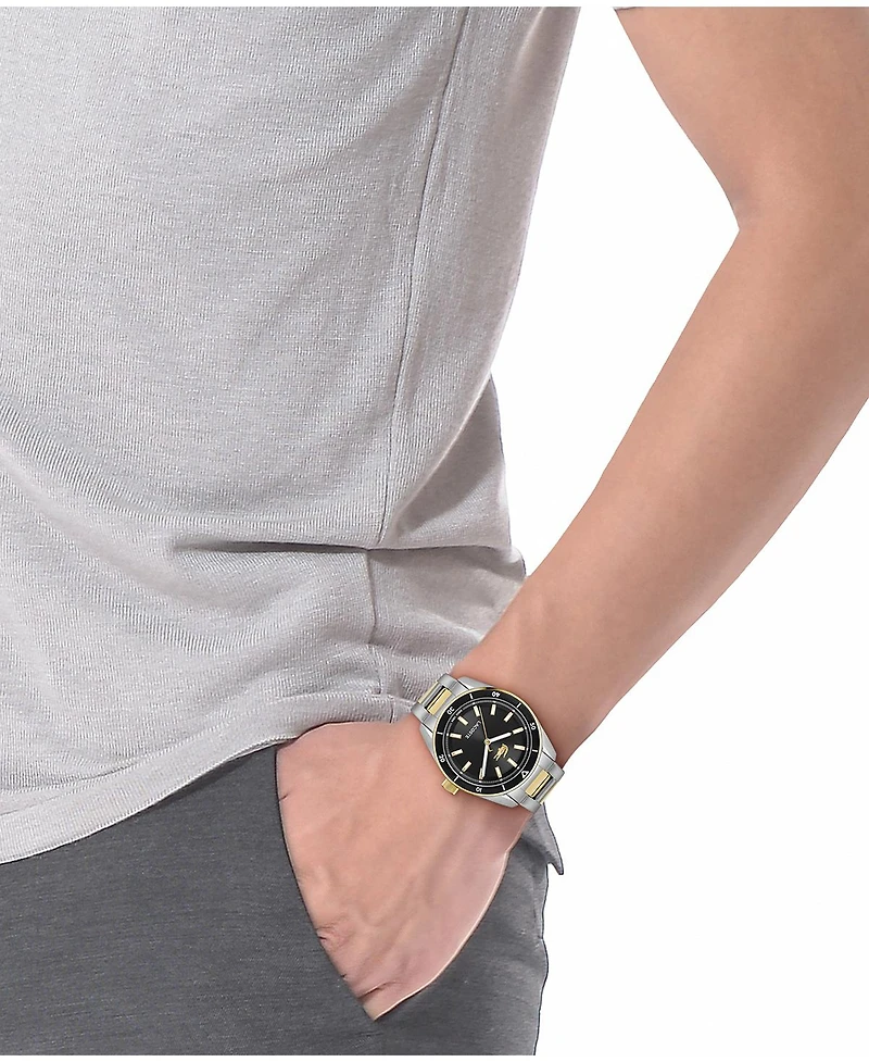 Lacoste Men's Boston Two Tone Stainless Steel Bracelet Watch, 39mm