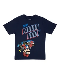 Nintendo Big Boys Super Mario Kart 3 Piece Crewneck T-Shirt Bundle Set