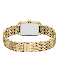 Fossil Women's Raquel Three-Hand Gold-Tone Stainless Steel Watch, 18mm