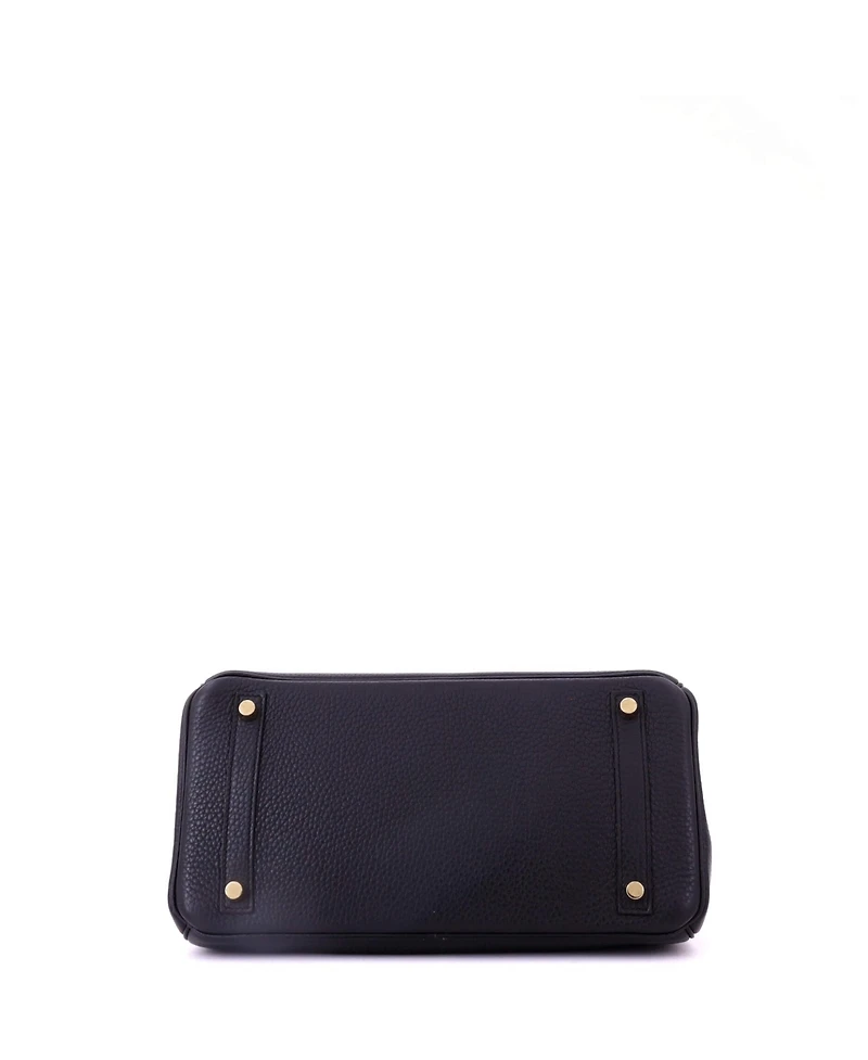 Pre-Owned Hermes Birkin 30 Handbag Black Clemence with Gold Hardware