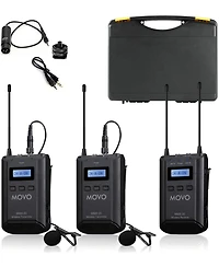 Movo Wmx-20-duo 48-Channel Uhf Wireless Lavalier Microphone System Compatible with Dslr Cameras