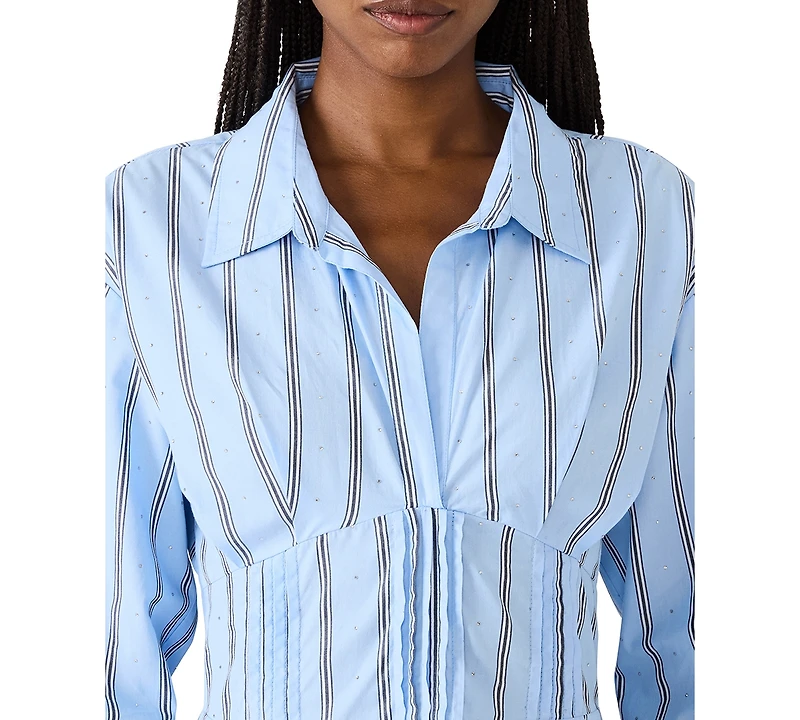 Steve Madden Women's Ariany Long-Sleeve Collared Dress