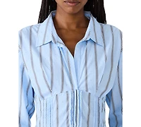 Steve Madden Women's Ariany Long-Sleeve Collared Dress