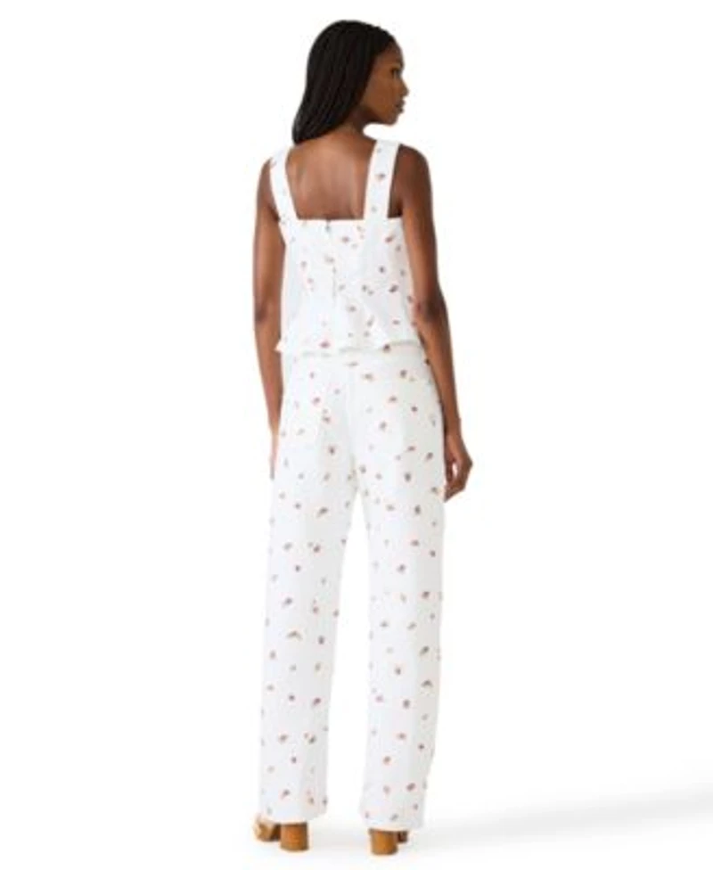 Steve Madden Womens Fiorella Square Neck Top Sydnee Barrel Jeans