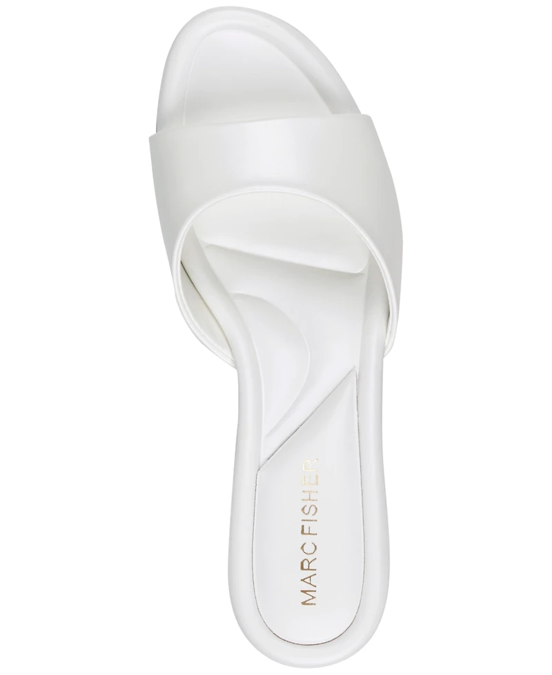 Marc Fisher Women's Sagi Slip-On Kitten Heel Dress Sandals