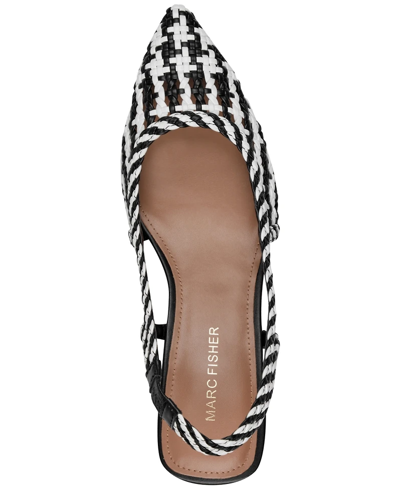 Marc Fisher Women's Latiya Woven Slingback Dress Pumps