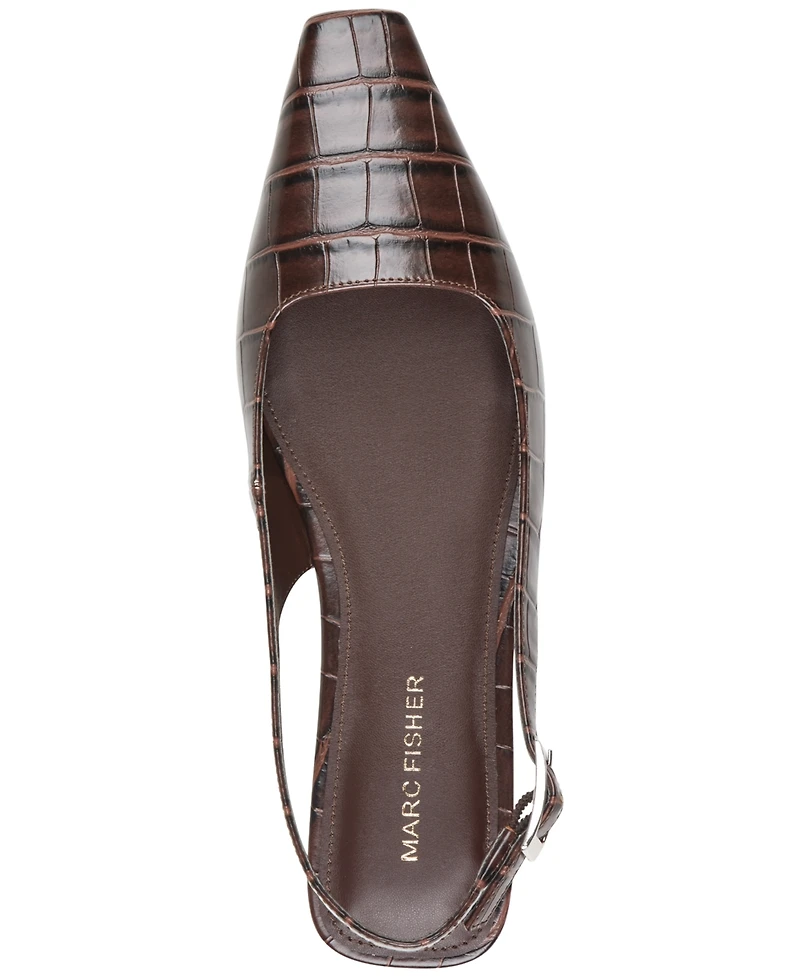 Marc Fisher Women's Gelli Square Toe Slingback Dress Flats