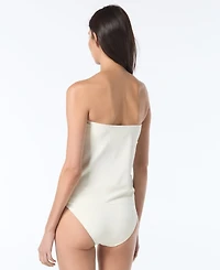 Vince Camuto Strapless Draped Tankini Top