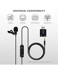 Movo Universal Usb Computer Microphone with Usb Adapter Compatible with Laptop, Pc and Mac, Smartphones, Cameras