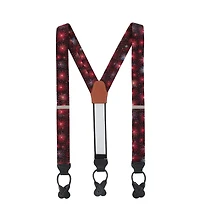 Trafalgar Men's Illumination Explosion Silk Button End Suspenders