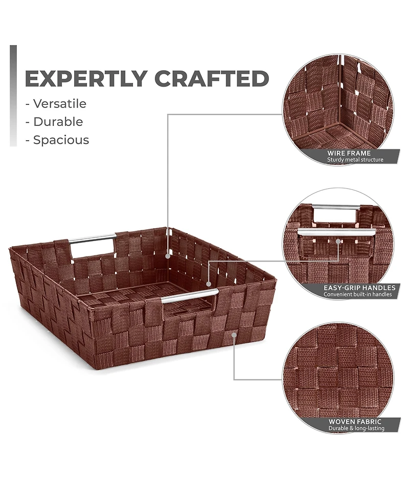 Sorbus 9 Piece Variety Hand-Woven Storage Baskets - for Home & Closet Organization