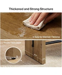 Tribesigns Bar Table, 41.3" Pub Table with Metal Footrest