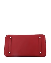 Pre-Owned HERMES Birkin 35 Handbag Red Clemence with Palladium Hardware