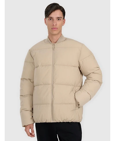4F Men's down jacket with synthetic filling - beige