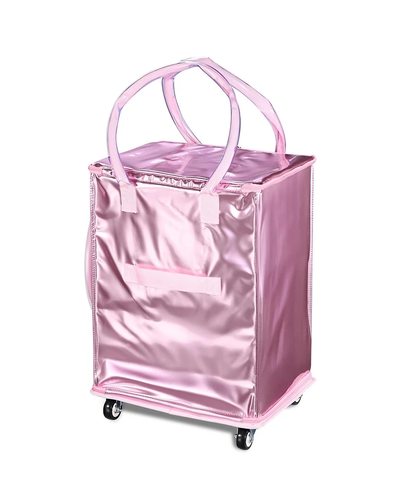 Byootique 16" Rolling Tote Bag Grocery Bag on Wheels Shopping Trolley BubbleRush
