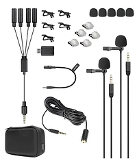 Movo VersaLav-V2 Lavalier Microphone Set for Smartphones, Computer, Dslr or Mirrorless Camera