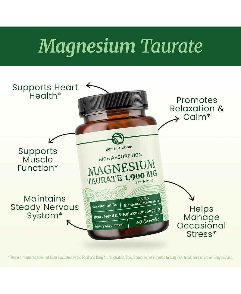 Nobi Nutrition Magnesium Taurate Capsules